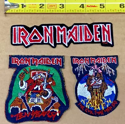 Lot Of 3 ~ NICE! ~ Licensed Iron Maiden Embroidered Patches ~ Iron On • $6.95