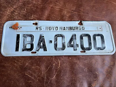 Vintage Brazil 🇧🇷 Brazilian ￼License Plate. Novo Hamburgo South America.  0400 • $28.75