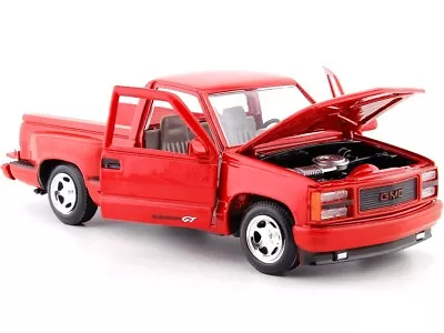 Motormax 1992 Gmc Sierra Gt Pick Up Truck 1/24 Diecast Model Red 73204 • $17.90