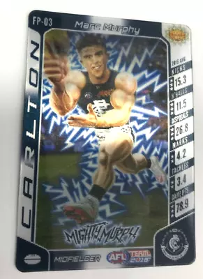 2016 Afl Teamcoach Trading Card Footy Powers 3-d Card Fp3 Marc Murphy-carlton • $12