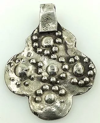 Silver Moroccan Hamsa Pendant Replica Ethnic Tribal Hand Africa Bead Cinq Foulet • $19