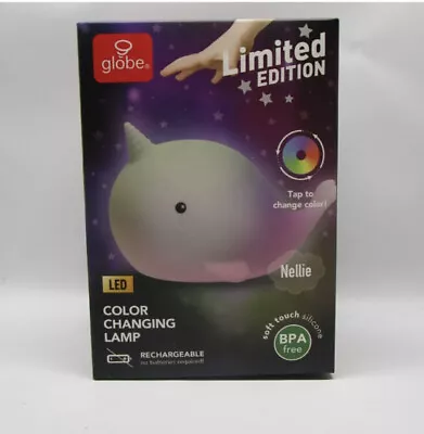 Globe LED Color Changing Narwhal Nellie Tap Lamp Rechargeable LIMITED EDITION • $12.90