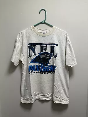 Vintage 1994 Trench Carolina Panthers Single Stitch T-Shirt Large USA Thrashed • $15.99