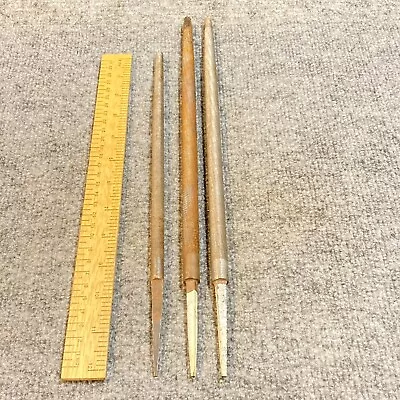 3 Vintage Round Files 12  W/ 2 Heller Machinist Tool USA • $17