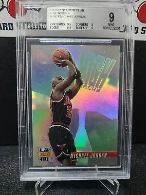 1996-97 Stadium Club High Risers Michael Jordan #HR14 BGS 9 • $578.42