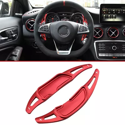 Red Steering Wheel Paddle Shifter For Mercedes AMG C43 C63 E63 E53 GLC63 GLE53 • $30.18