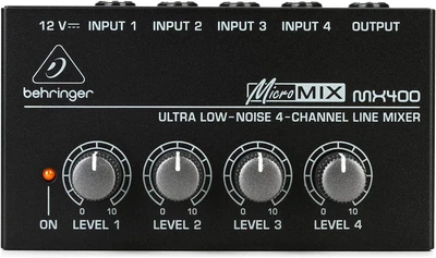 £29.95 • Buy Mixer Behringer Mx400 Micromix Low Noise 4 Channel Mono Line Audio Keyboard New