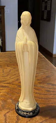 Vtg 11.5” Madonna Virgin Mary HARTLAND Plastics Molded Lighted Figurine Light • $25