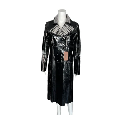 $975 • Buy NWT Missoni Black Patent Leather Coat Size 46/ US  12