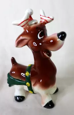 RARE Vintage Mid Century Kreiss Christmas Reindeer Ceramic Made In Japan • $75