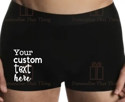 Personalised Custom Your Custom Text Here Pants Men’s Boxer Trunks • $16