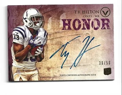 T.y. Hilton Auto 2012 Topps Valor Rc /50 Rookie Honor Colts • $14.99