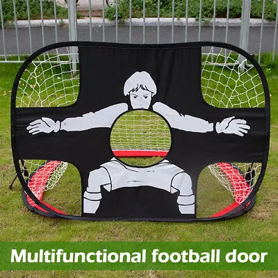 Foldable Football Goal Nylon Soccer Goal Kids And Adults Football Target Net UK • £16.79