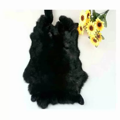 1PC Gray/Brown Genuine Natural Rabbit Fur Skin Tanned Leather Hides Craft Pelt # • $5.12