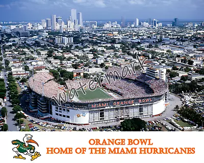 NCAA Aerial View Orange Bowl Home Of The Miami Hurricanes Color 8 X 10 Photo  • $5.99
