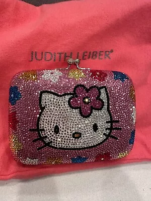 Mint Judith Leiber Hello Kitty Flowers Pink Swarovski Crystal Minaudiere Clutch • $1650