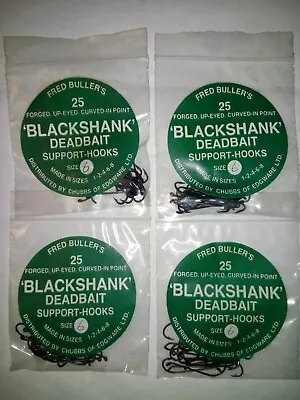 £8.96 • Buy Deadbait Hooks Fred Buller's Blackshank  Support Hooks Lot. 100 Hooks Predator 