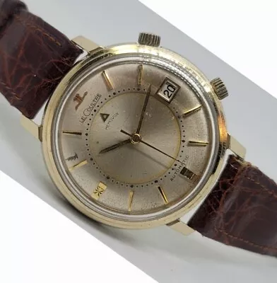 Vintage LeCoultre Memovox Solid 14k Gold W/ Functioning Alarm And Date Rare Find • $2495