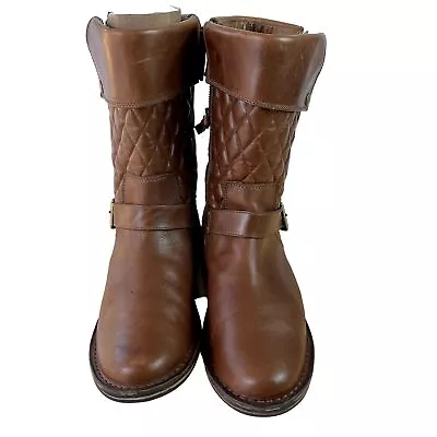 UGG Australia Women’s Conor Oiled Leather  Brown Moto Boots Size:10 • $38.96