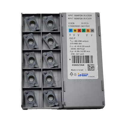 ISCAR APKT1604PDR-76 IC928 Indexable CNC Carbide Milling Inserts For Steel 10pcs • $18.59