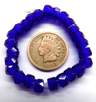 25 Vintage Mini Russian Blue Spacers (Cobalt) African Trade Beads Alaska W10 • $13.50