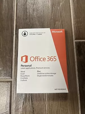 Office 365 Personal 1 Year Sub For 1 User—1 PC/Mac & 1 Tablet—NEW SEALED • $49.95