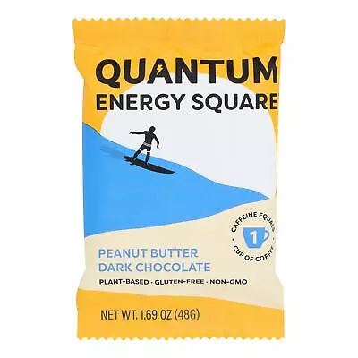 Quantum Energy Squares - Bar Pnut Bttr Dark Choc - Cs Of 8-1.69 Oz • $37.99