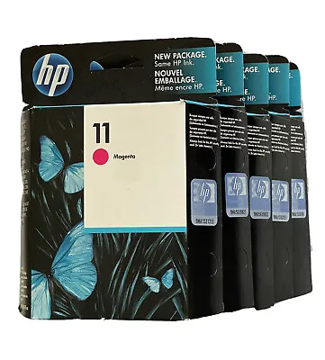 Lot Of “5” Hp 11 Ink Cartridge C4836A C4837A C4838A  Brand New Expiration 2012 • $29.99