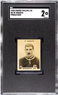 £125 • Buy 1920 Godfrey Phillips Pinnace Footballers Billy William Meredith SGC 2 Card