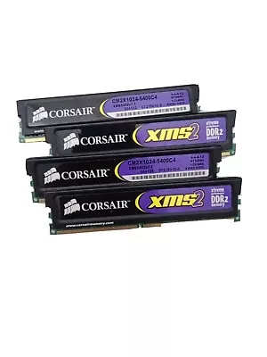  (OFFERS) Fast Corsair XMS2 DDR2 RAM  675MHz PC2-5400(4 X CM2X1024-5400C4) 4X1GB • £14