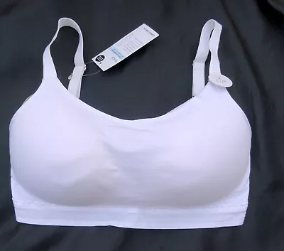 M & S Non Wired  Padded Cami Bra 32e White Cool Comfort  Supima Cotton • £9.99