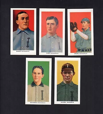 1909-11 T206 INDIANAPOLIS INDIANS Complete 5 Card Team Capital REPRINT Set  • $4.25