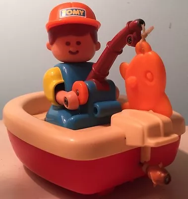 Vintage Tomy Fishing Boat With Boy Very Rare • $149.25