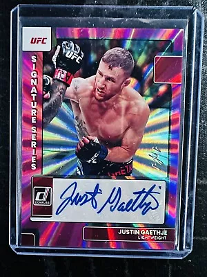 2023 Donruss UFC Justin Gaethje Signature Series Pink Laser Auto One Of One 1/1 • $599