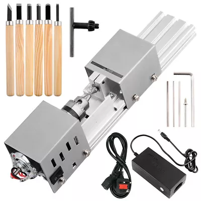 DIY Mini Metal Lathe Small Wood Bead Lathe Polisher Milling Machine Woodworking • £28.99