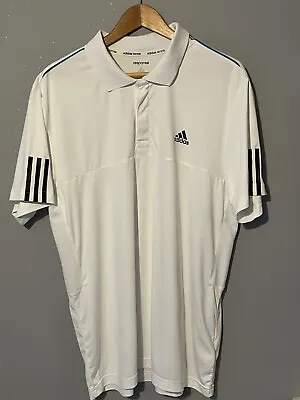 £17.09 • Buy Adidas Response Tennis Polo Mens Size XL White Climacool Sports T Shirt