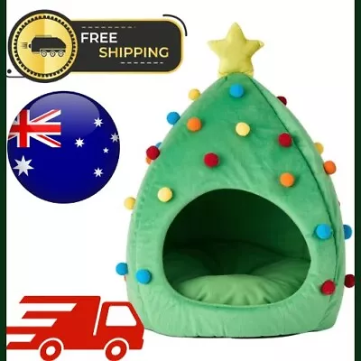 Pet Cave Christmas Tree Cozy Bed Dog Cat Animal Warm Cave House NEW STOCK AU  • $38.95