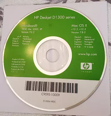 HP Deskjet D1300 (D 1300) Series Printer Drivers Software CD • $11.99