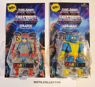 NEW Masters Of The Universe Origins Cartoon STRATOS & MER-MAN Filmation MOTU LOT • $89.99