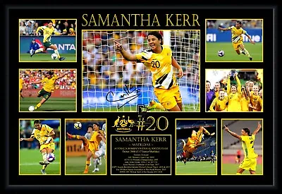 $34.95 • Buy Sam Kerr Matildas Signed Women's Soccer Photo Collage Print Only Or Framed