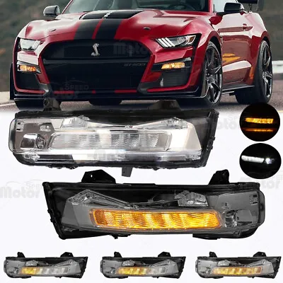 For Ford Mustang 2018 2019 2020 2021 2022 DRL LED Fog Lights W/Turn Signal Pair • $266.99