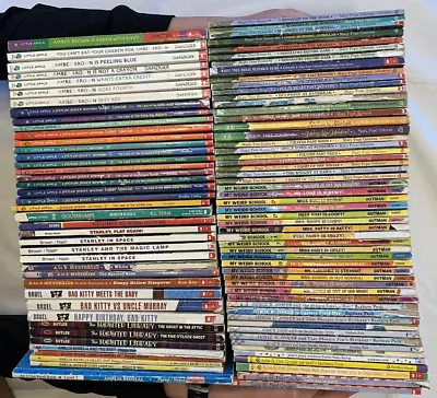 HUGE Book Lot 95 Magic Tree House Bad Kitty Jigsaw Jones My Weird School Books • $54.99