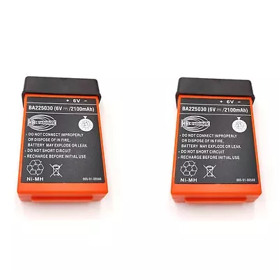 2X BA225030 6V 2.1Ah Ni-Mh Rechargeable Battery For HBC Crane Remote Pump Truck • $85.50
