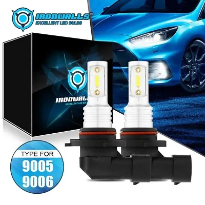 2X 9006/9005 LED Fog Light Bulbs 100W 6000K White For Infiniti G35 G37 2007-2010 • $18.99