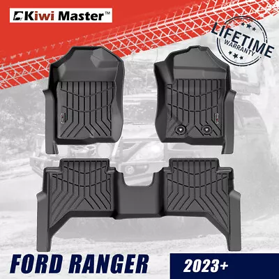 KIWI MASTER Car Floor Mats TPE 3D Liner For Ford Ranger 2023+ Next Gen • $159.95