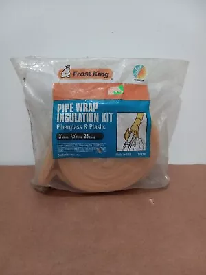 Frost King Pipe Wrap Insulation Kits 3  X 1/2  X 25' Fiberglass R Value 1.6 • $6