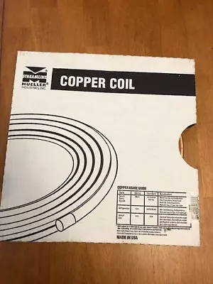 Mueller D06010p Refrigeration Copper Tubing  Coil 3/8   X 10' Nwt Fast Shipping • $19.95