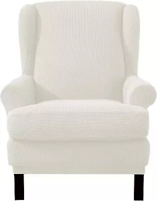 Stretch Wingback Chair Sofa Slipcover 2-Piece Stretch Sofa Cover Furniture Prote • $40.99