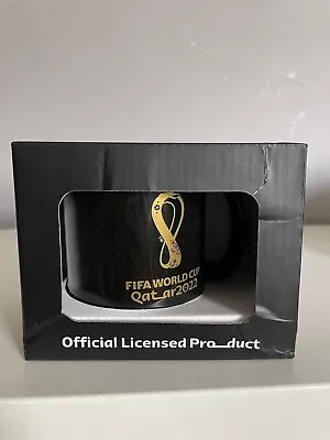 £12.99 • Buy FIFA World Cup Qatar 2022 Black Ceramic Mug Official Merchandise