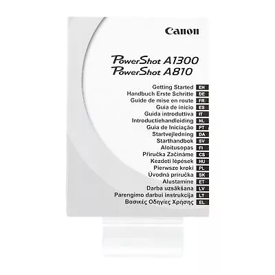 User Instructions Canon PowerShot A1300 / A810 Getting Started • £20.51